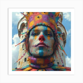 Woman In A Colorful Costume Art Print