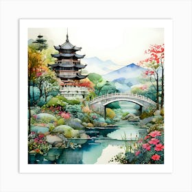 Asian Landscape Painting 1 Art Print