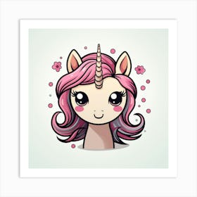 Cute Unicorn 312 Art Print