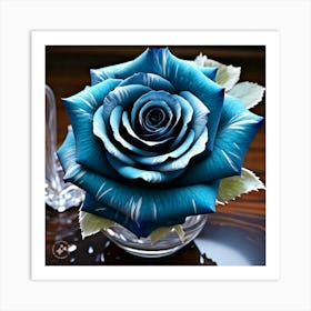 Blue Rose Art Print