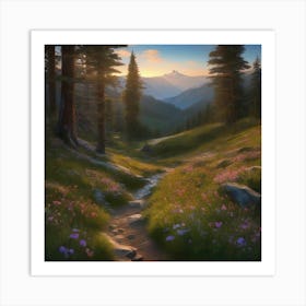 Path In the Woods Art Print