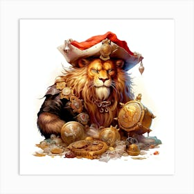 Pirate Lion 2 Art Print