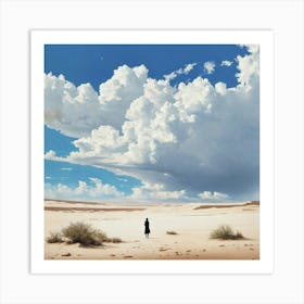 Man In The Desert Art Print