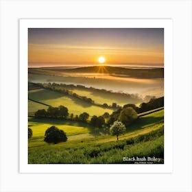 Sunrise At Black Hill Art Print