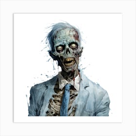 Zombie Businessman 2 Art Print