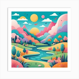 Landscape Background Art Print