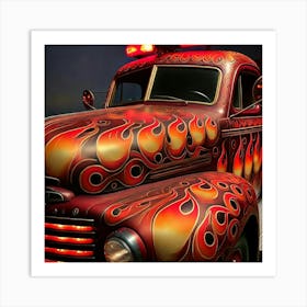 Sovereign Flame Restaurant Firetruck Color Scheme Art Print