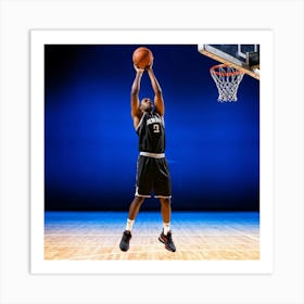 Ball Net Basketball Court Athlete Basketball Court Basket Sport Lay Goal Hoop African Ame (5) 2 Art Print