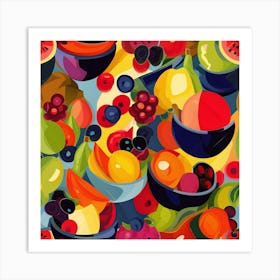 Fruit Pattern Abstract Art Print