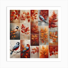 Autumn Birds Art Print