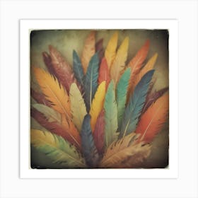 Colorful Feathers 9 Art Print