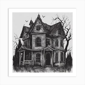 Haunted House 1 Art Print