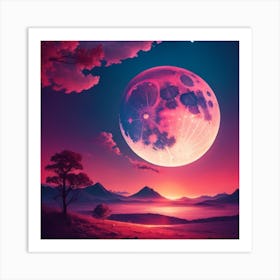 Full Moon In The Sky Art Print