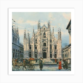 Milano Vintage Travel Poster 3 Art Print