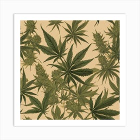 Default Default Retro Vintage Cannabis For Defferent Seasons A 0 Art Print