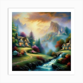 Twilight In The Valley Art Print