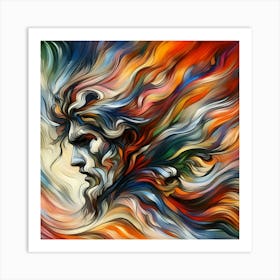 Abstract Of A Man 1 Art Print