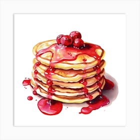 Pancakes With Syrup Art Print