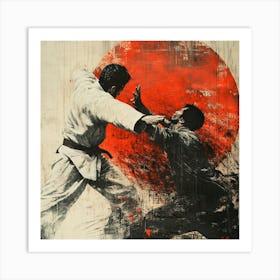 Karate Fight Art Print