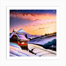 Asian Landscape Painting Art Print