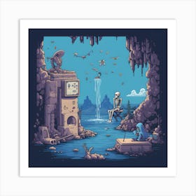 Pixel Art Art Print