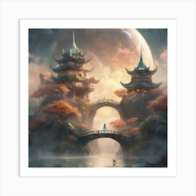 Asian Landscape Painting Art Print