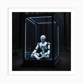 Robot In A Glass Box Art Print