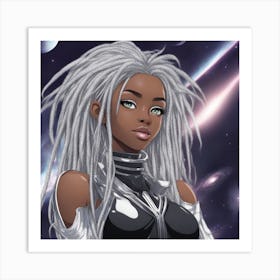 Alien Girl With Dreadlocks Art Print