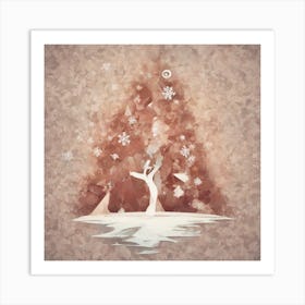 Christmas tree and snow, Christmas Tree art, Christmas Tree, Christmas vector art, Vector Art, Christmas art, Christmas Art Print