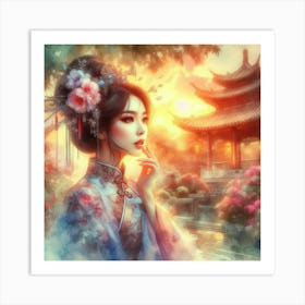 Chinese Girl Art Print