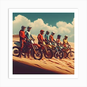 Silver Lake 1999 (Sand Dunes, Motocross, dirt bike) Art Print