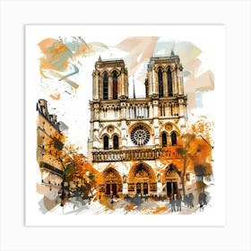 Paris Notre Dame Cathedral Art Print