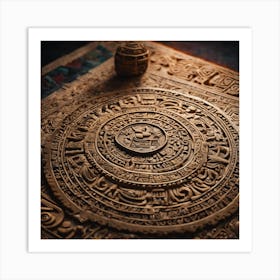 Aztec Calendar 1 Art Print