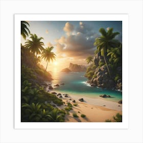 Sunset Beach Art Print