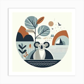 Scandinavian style, Koala 2 Art Print