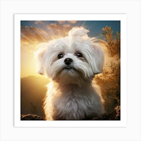 Maltese Dog 1 Art Print