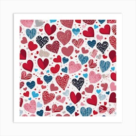 Heart Pattern 2 Art Print