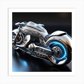Futuristic Motorcycle 3 Art Print