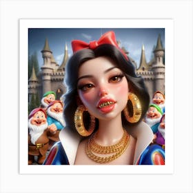 Snow White And The Seven Dwarfs 2 Art Print