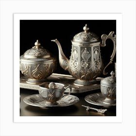 Russian Tea Set Art Print