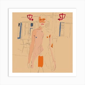 Naked Man Art Print