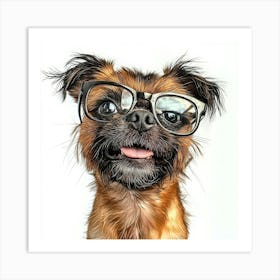 Chihuahua Wearing Glasses Art Print