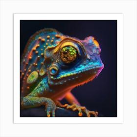 Colorful Chameleon Art Print