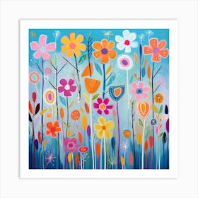 Flowers In The Garden 2 Art Print