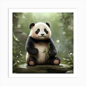 Default The Cute Panda 8 Images 1 Art Print