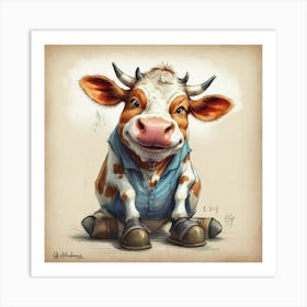 Cute Cow 2 Art Print