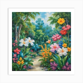 Walk In The Garden Art Print