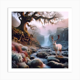 Deer In The Forest 23 Art Print