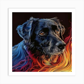 Fire Dog 4 Art Print