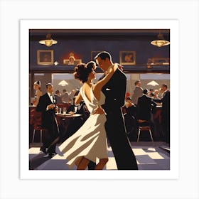 A Collection Of Jack Vettriano Prints Portraying 3 Art Print